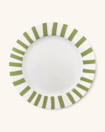 Platos Trinche Candy Cane Verde Olivo
