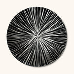 Platos Trinche Negro con Rayas Blancas