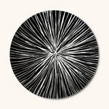 Platos Trinche Negro con Rayas Blancas