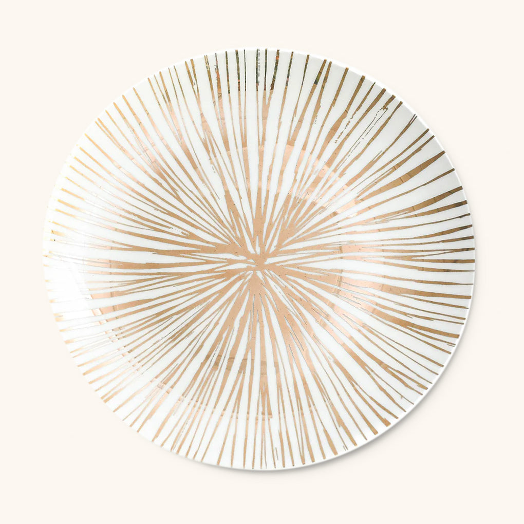 Platos Trinche de Rayas Doradas