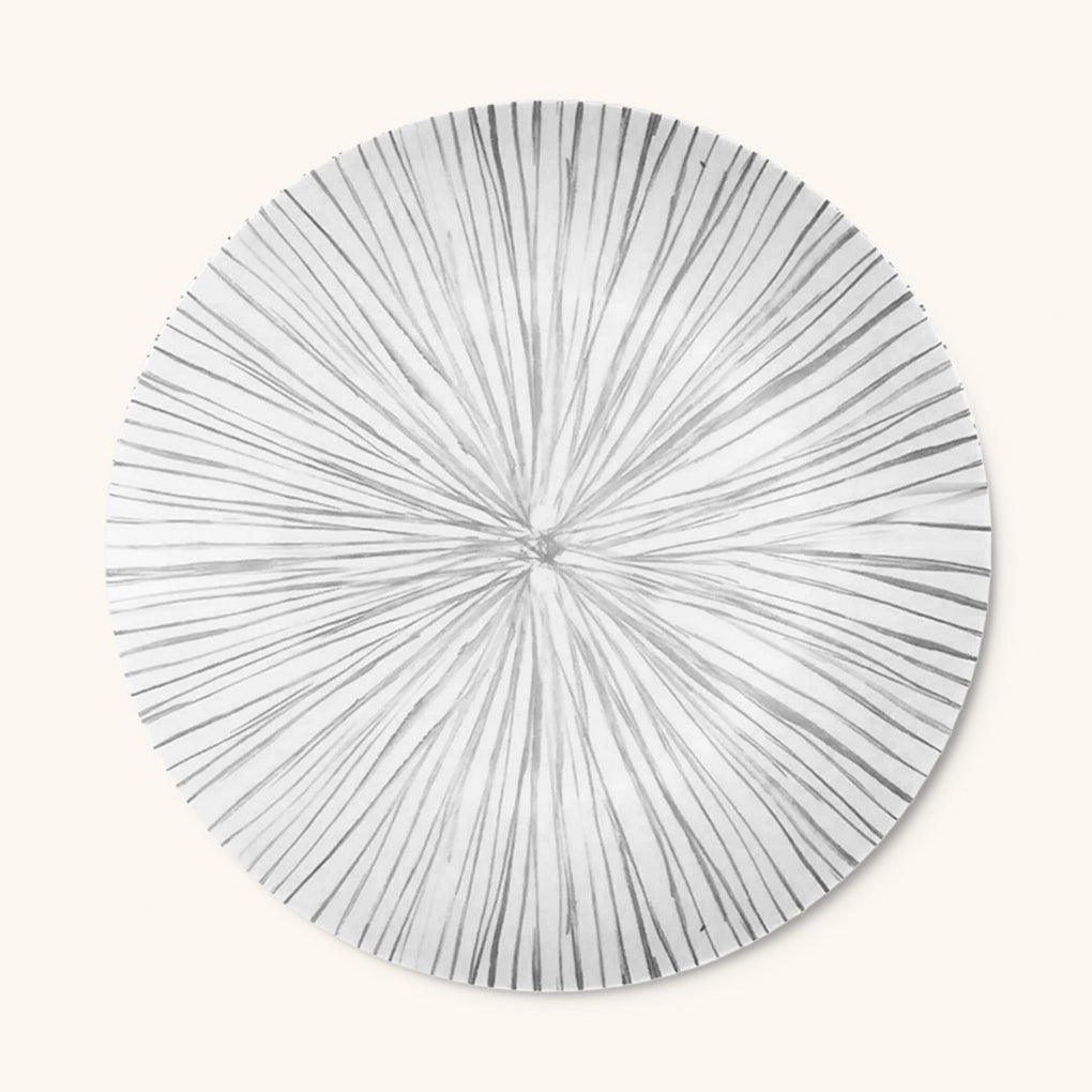 Platos Trinche de Rayas Gris Plata