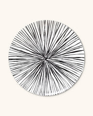 Platos Trinche de Rayas Negras, set de 4