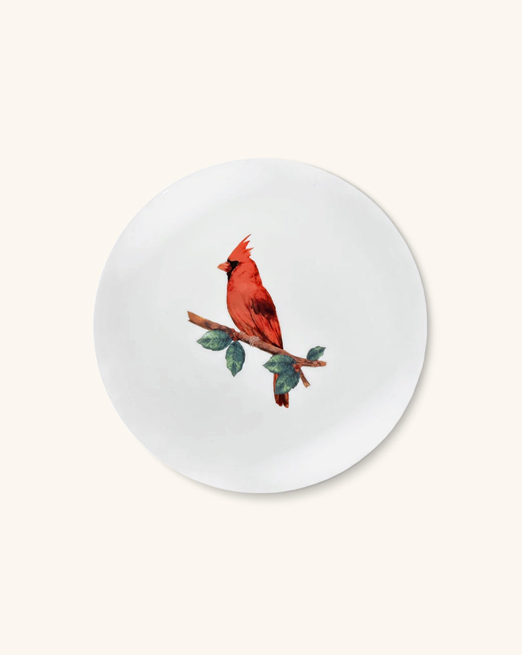 Platos de Ensalada con Cardenal Rojo, 