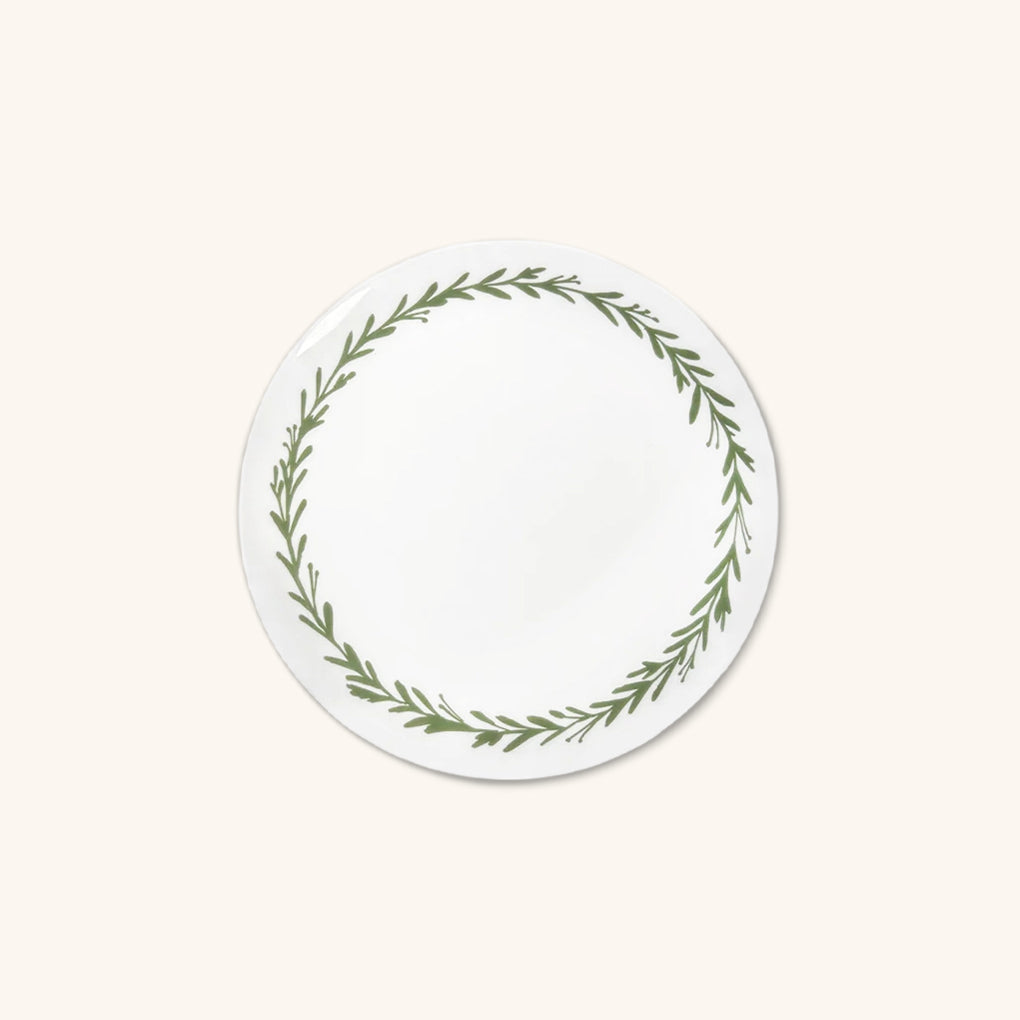 Platos de Pan con Guirnalda Verde