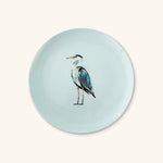 Platos para Ensalada Azul Claro con Garza Gris