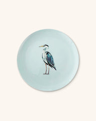 Platos para Ensalada Azul Claro con Garza Gris, set de 4