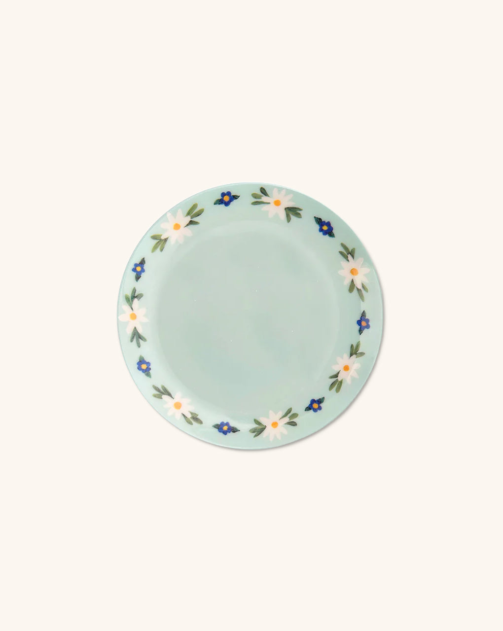 Platos para Pan Color Menta con Guirnalda de Flores