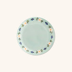 Platos para Pan Color Menta con Guirnalda de Flores