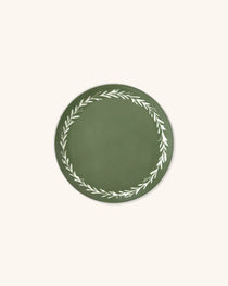 Platos para Pan Verde con Guirnalda Blanca