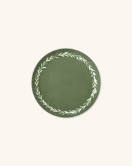 Platos para Pan Verde con Guirnalda Blanca, set de 4