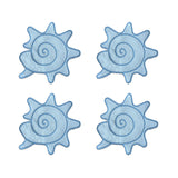 Portavasos para tus drinks en algodón azul en forma de caracol marino, marca Zash 