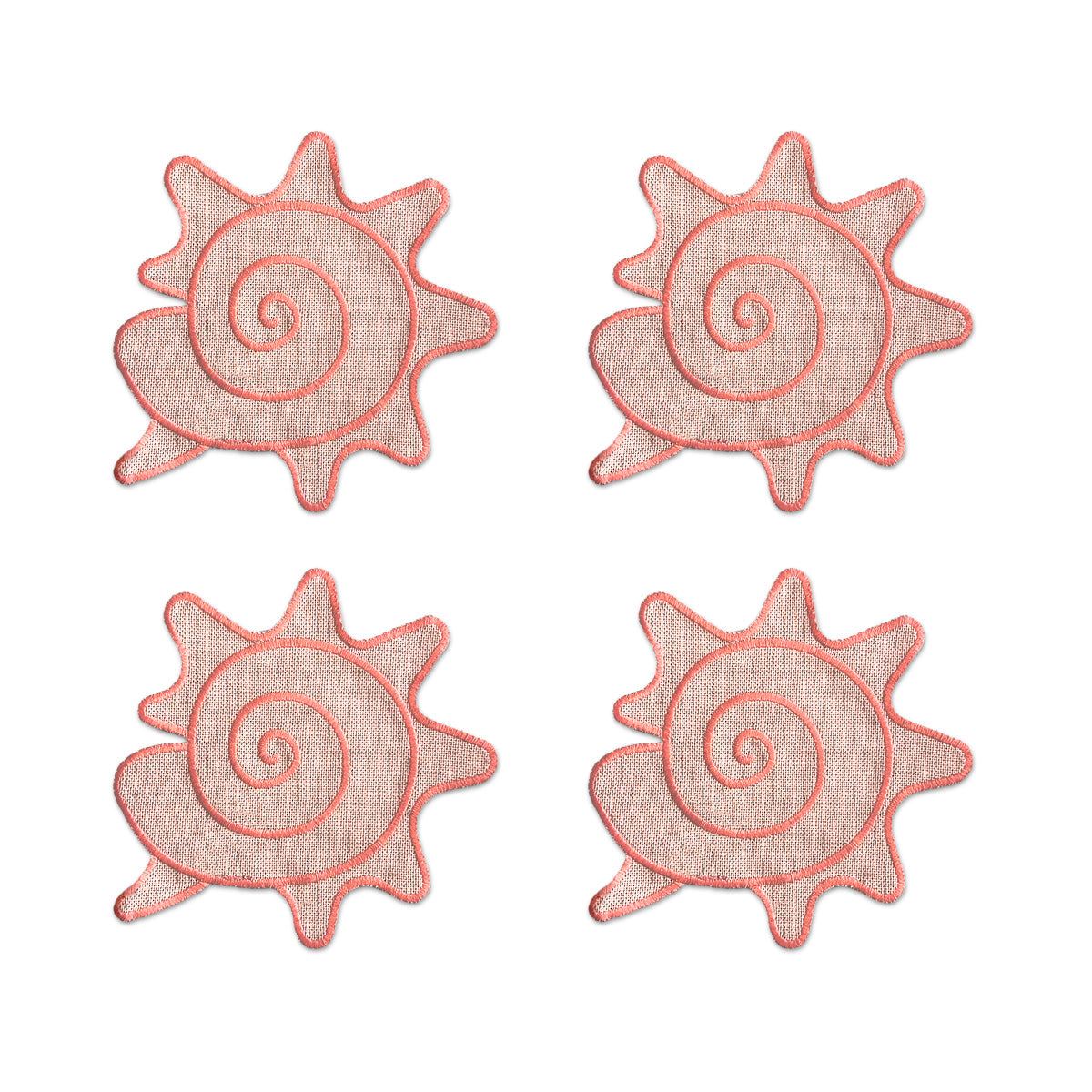 Portavasos para tu drink de algodón rosa en forma de caracol de mar, marca Zash