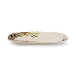 Plato fuente Olival de cerámica beige con decoración de olvios, marca Bordallo Pinheiro