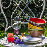 Servilleteros de Uvas Moradas en Crochet. Set de 4