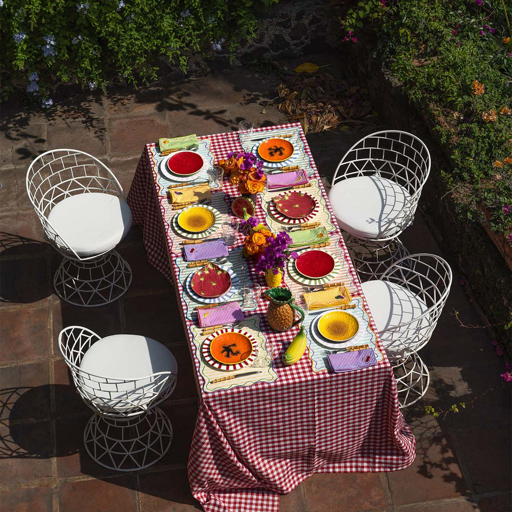 Platos Trinche Candy Cane Rosa Claro, set de 4