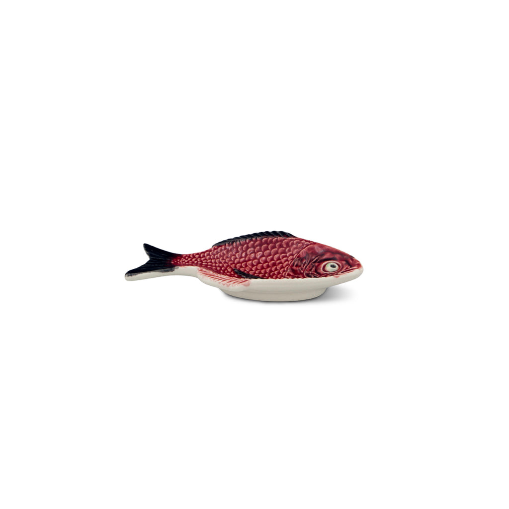 Platito para sal o especies o rabanera en forma de pez Huachinango de Cerámica de Bordallo Pinheiro