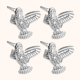 Servilleteros de Colibri de Hojalata Set de 4