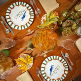 Plato Trinche Candy Cane Verde Bosque. Set de 4
