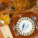 Plato Trinche Candy Cane Verde Bosque. Set de 4