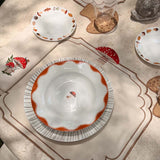 Plato Sopero con Hongo. Set de 4