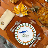 Platos para Ensalada con Pájaro Azul. Set de 4