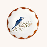 Platos para Ensalada con Pájaro Azul. Set de 4