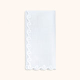 Set de 4 Servilletas Blancas con Bordado de Olas - La Mar