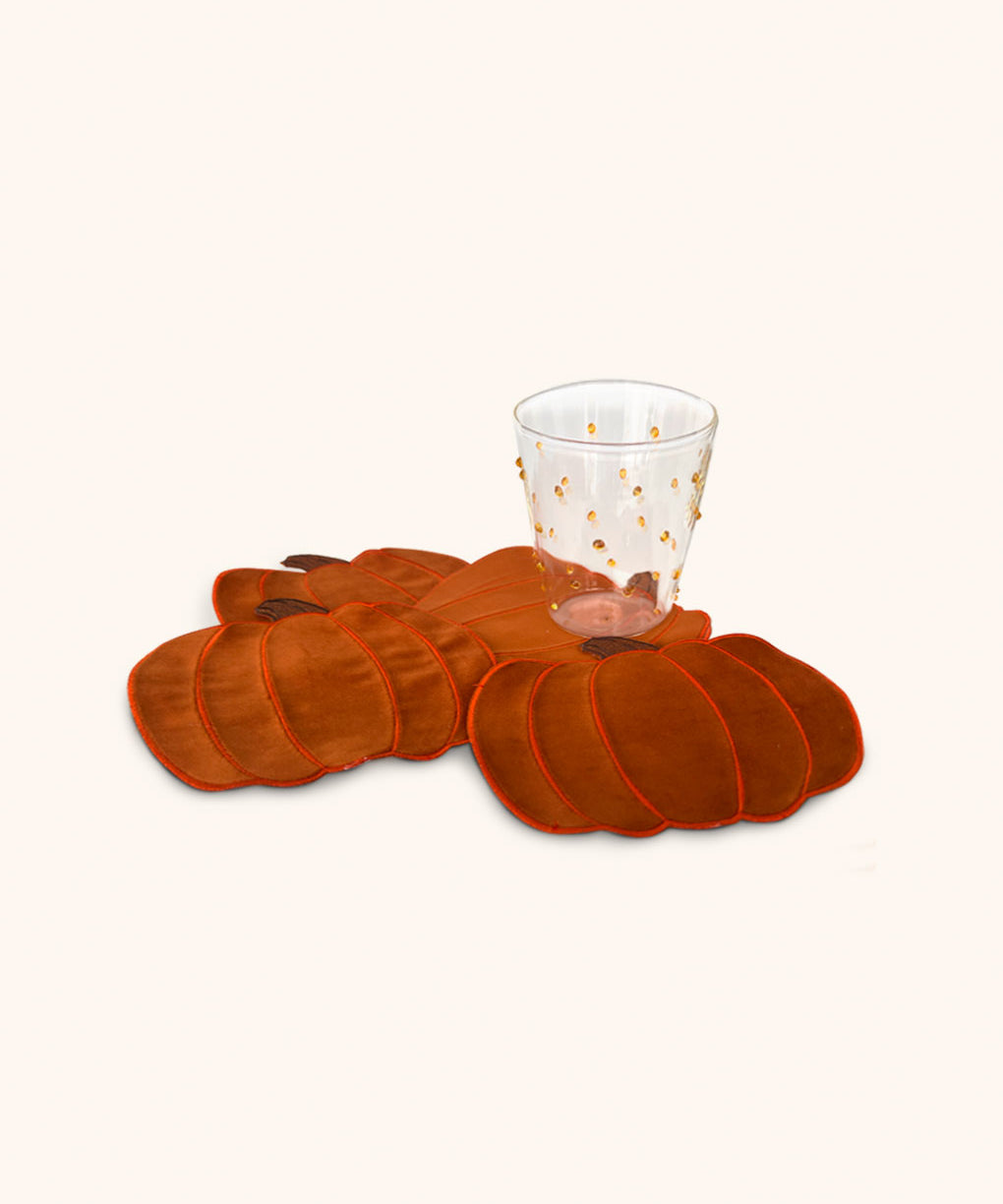 Zashpack con 4 Cocteleras de Calabaza de Terciopelo y 6 Vasos Pippa Amarillos