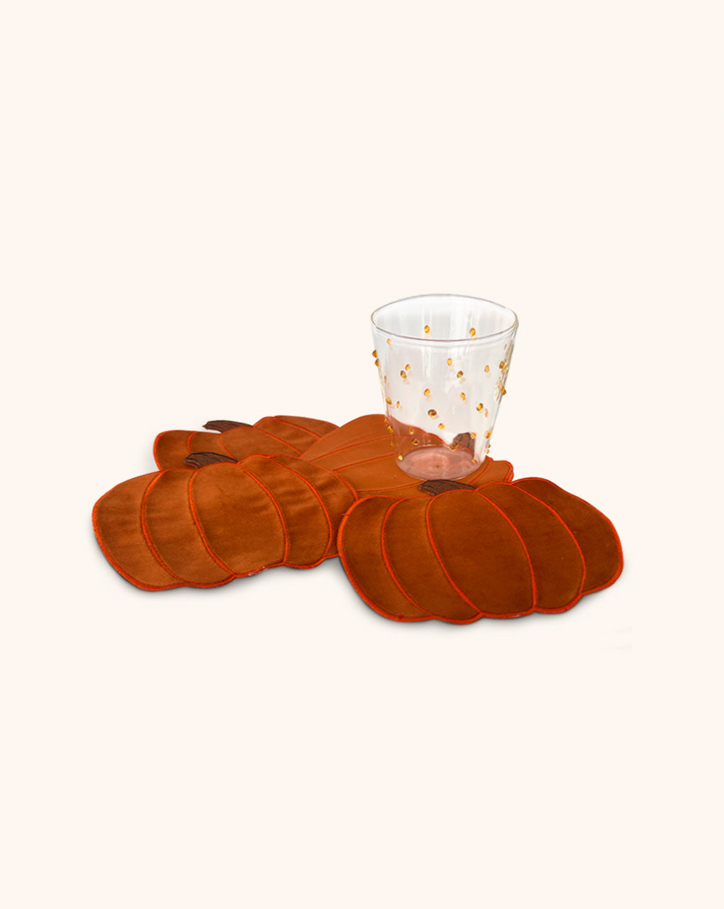 Zashpack con 4 Cocteleras de Calabaza de Terciopelo y 6 Vasos Pippa Amarillos