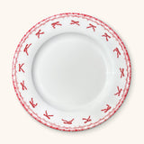 SET DE 4 PLATOS TRINCHE CON GUIRNALDA DE MOÑITOS ROJOS