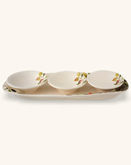 Set Charola con 3 Mini Bowls Olival 40 cm.