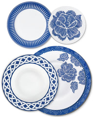 Set Completo Vajilla Identidad en color Azul. Set para 4 personas