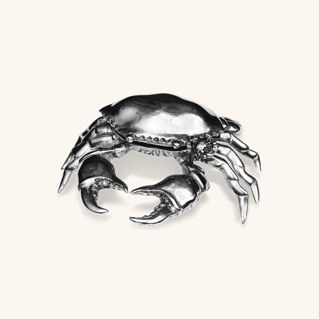 Salero en Forma de Cangrejo con Tapa y Cucharita para Servir.