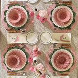 Platos Trinche Candy Cane Rosa Claro, set de 4