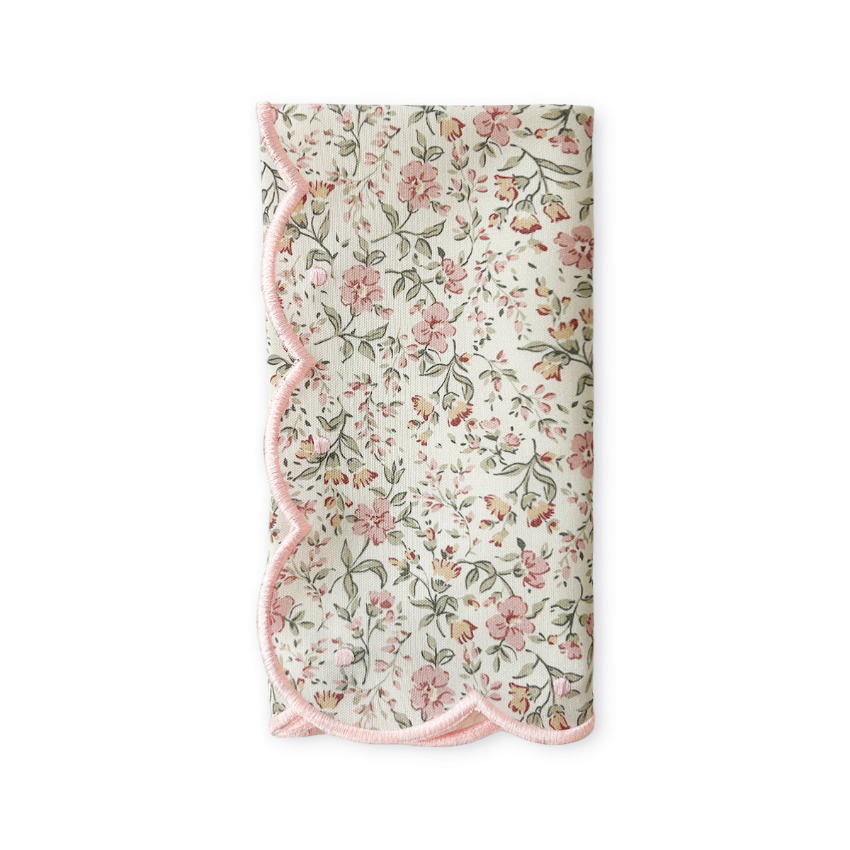 Servilleta Big Daisy con florecitas rosas con verde, marca Zash