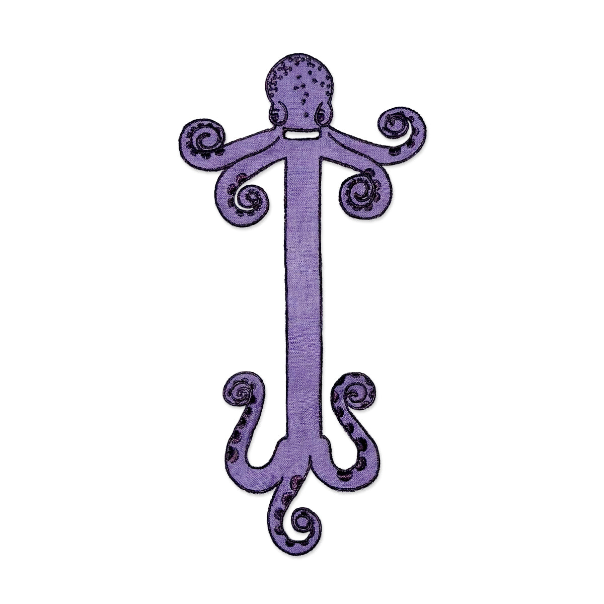 Servilletero de lino morado en forma de pulpo de mar, marca Zash