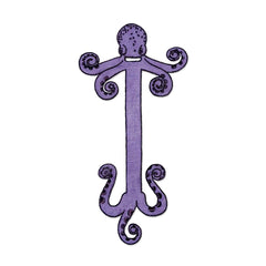 Servilleteros La Mar Bodado de Pulpo en Lino Morado . Set de 4
