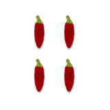 Servilleteros tejidos de crochet en forma de chile rojo, marca Zash