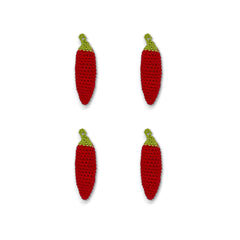 Servilleteros de Chile en Crochet. Set de 4