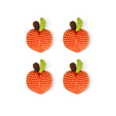 Servilleteros de Durazno en Crochet. Set de 4