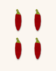 Servilleteros de Chile en Crochet. Set de 4