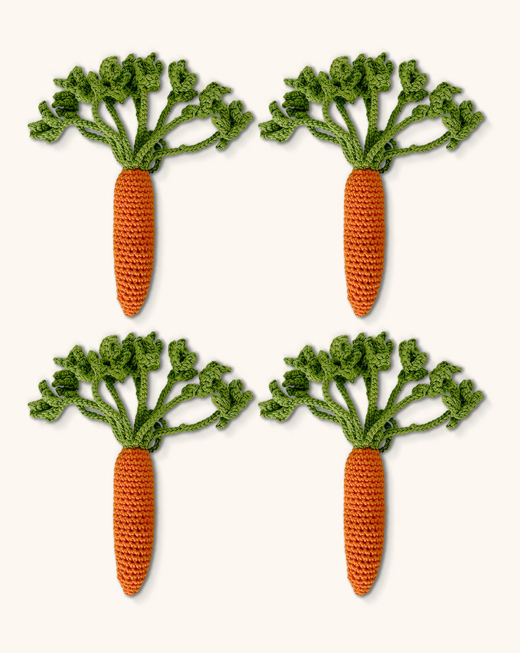 Servilleteros de Zanahoria en Crochet