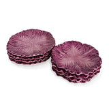 Set de Vajilla con Platos Trinche y Platos para Ensalada de Repollo Morado. Para 4 personas