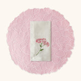 Set Individual Hortensia Rosa con Servilleta Flor Rosa