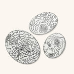 Set de 3 Platos para Servir con Mapa Topográfico de Volcán01