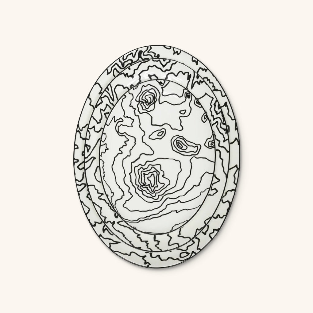 Set de 3 Platos para Servir con Mapa Topográfico de Volcán02