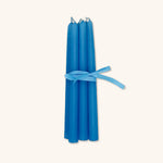Set de 6 Velas Artesanales Azul Cielo