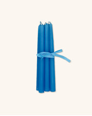 Set de 6 Velas Artesanales Azul Cielo