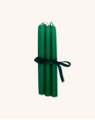 Set de 6 Velas Artesanales Verde Bosque