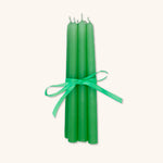 Set de 6 Velas Artesanales Verde Manzana